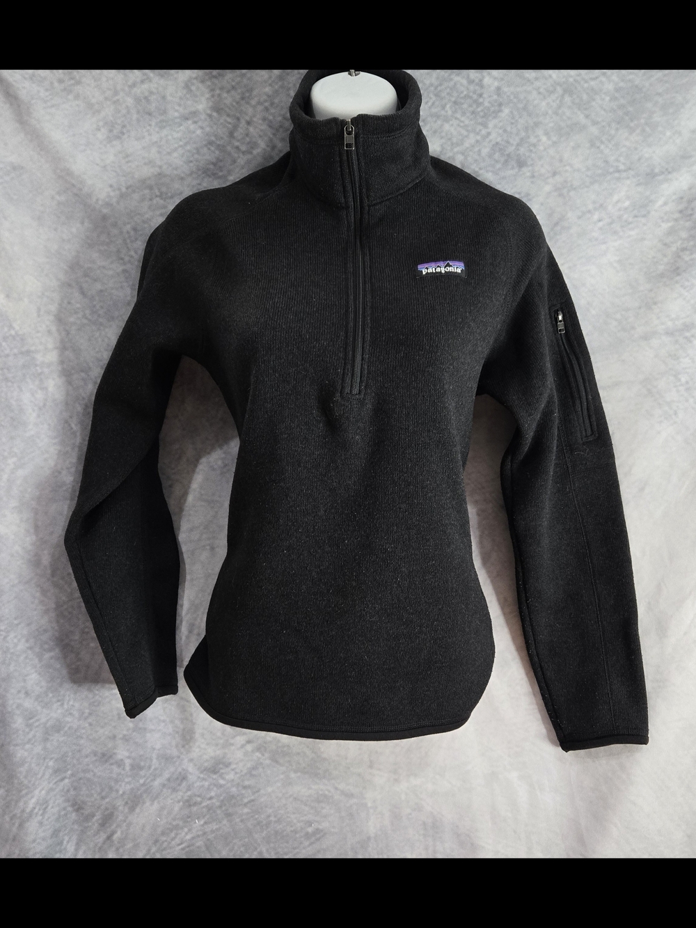 Patagonia Black Half-Zip Teddy Fleece Jacket